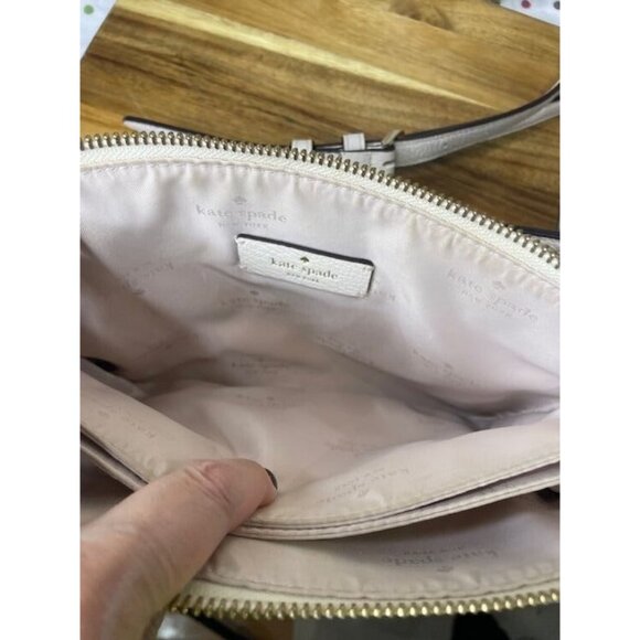 Kate Spade New York Straw & Leather Crossbody Bag – Neutral/White - Picture 3 of 3